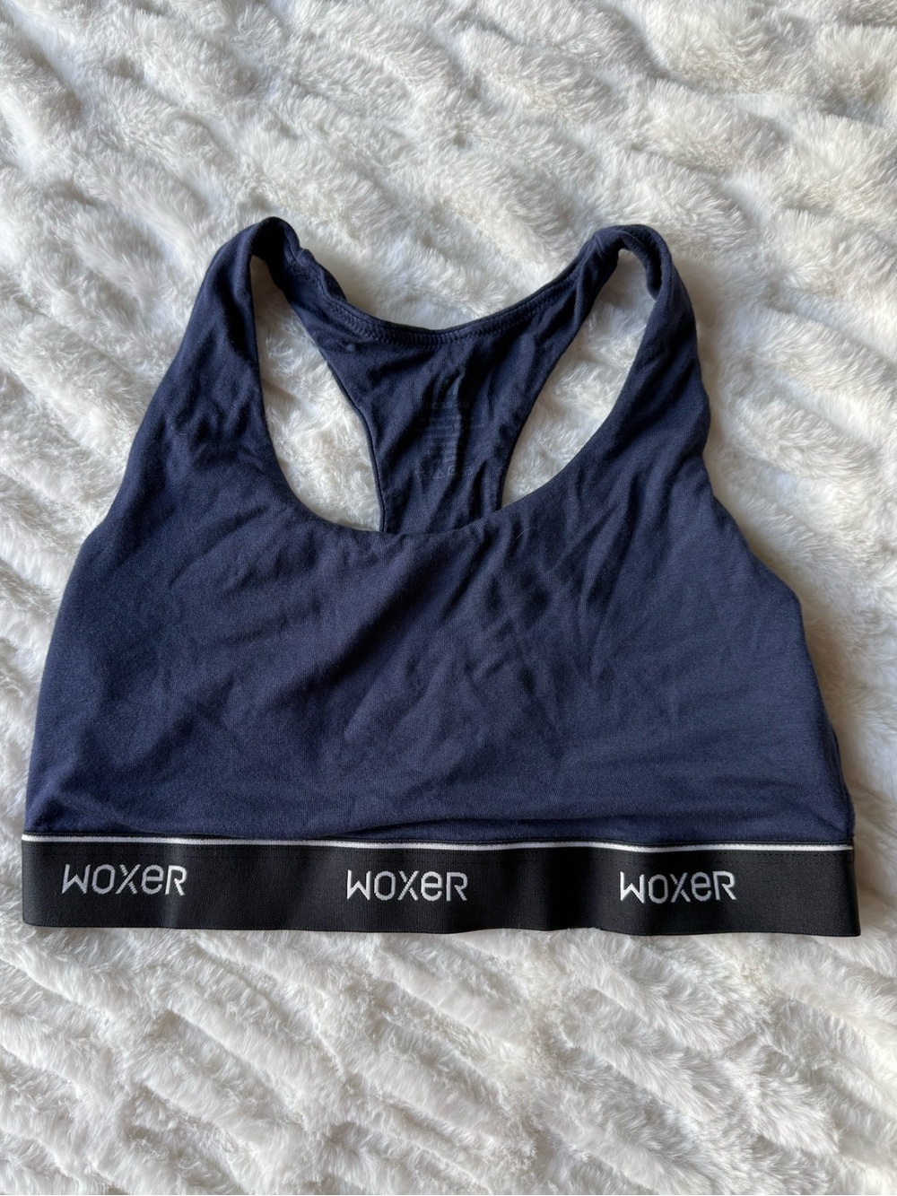Woxer Navy Boss 2.0 Racerback Bralette with Branded Elastic